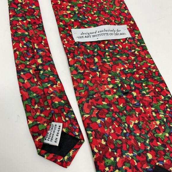 Vintage Gouda New York Mens 100% Silk Abstract Tie Arts Institute Chicago MoMA - Picture 2 of 6